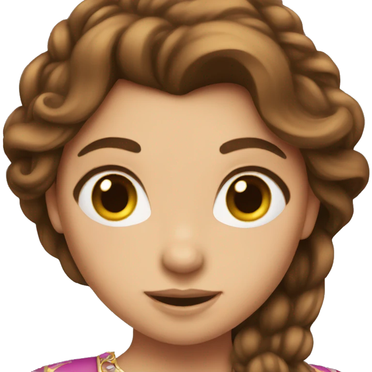 brown hair princess emoji
