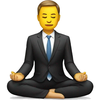 executive meditating emoji