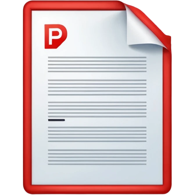 document with red border and PDF letters emoji