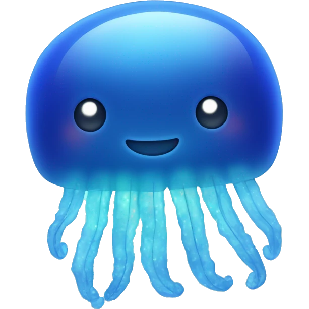 Glowing blue jellyfish  emoji
