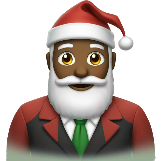 Santa wearing a suit  emoji