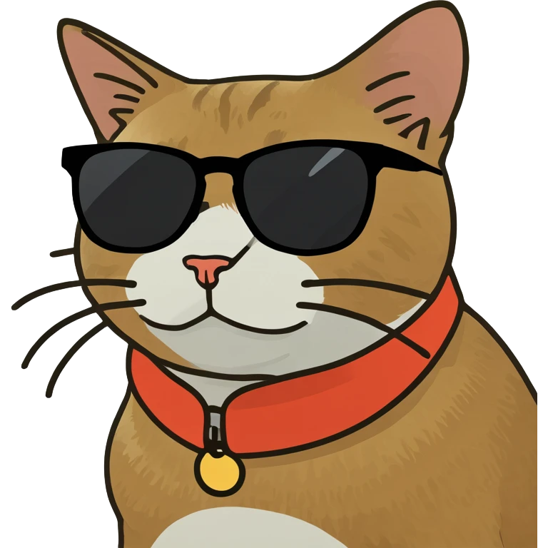 Cat with sunglasses emoji