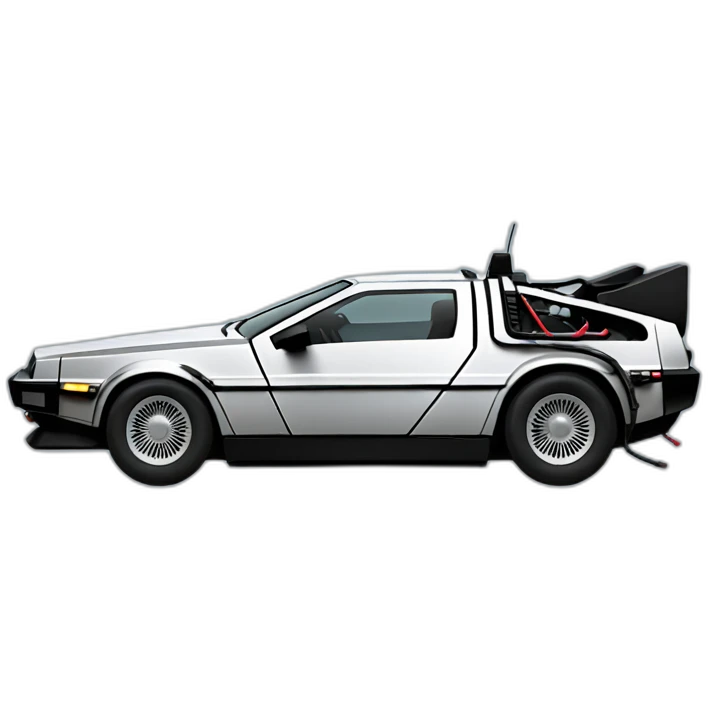 a DeLorean side view emoji