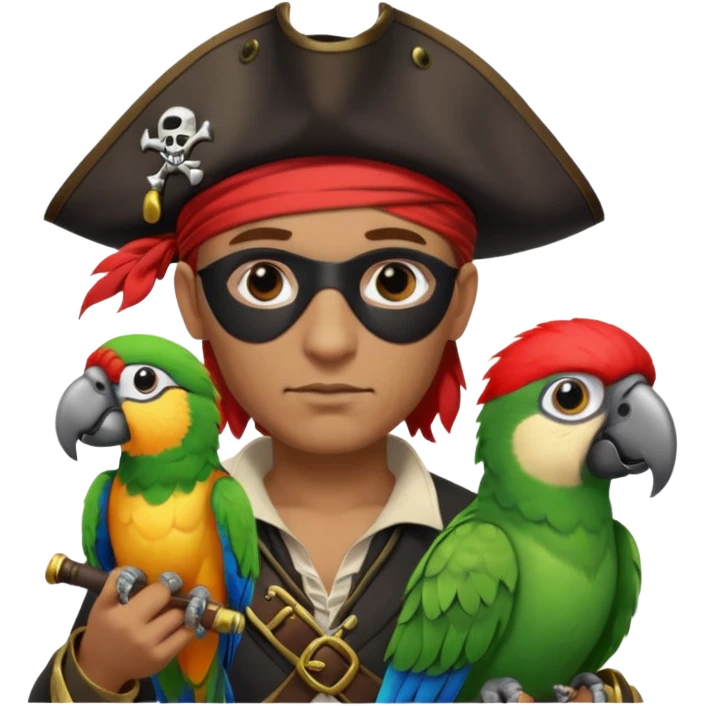 pirate and parrot emoji