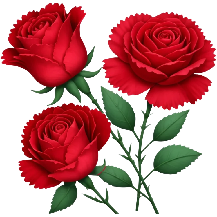 carnation and rose emoji