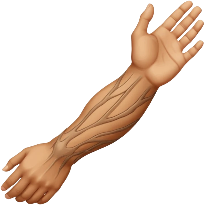 realistic and expressive veiny forearm emoji emoji