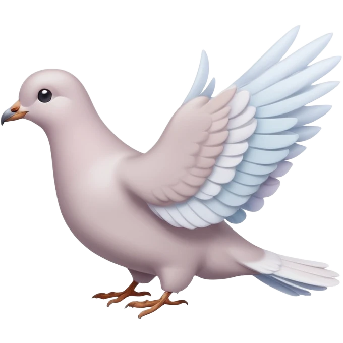 minimalist recognizable dove with soft colors emoji