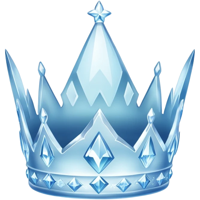 Ice crown and looks so real emoji