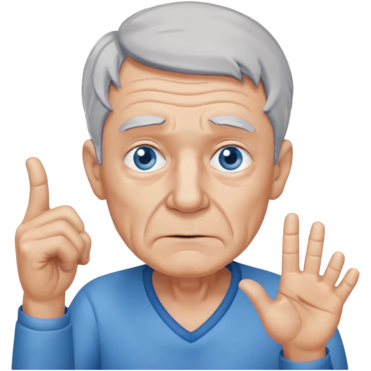 дед крутит пальцем у виска emoji
