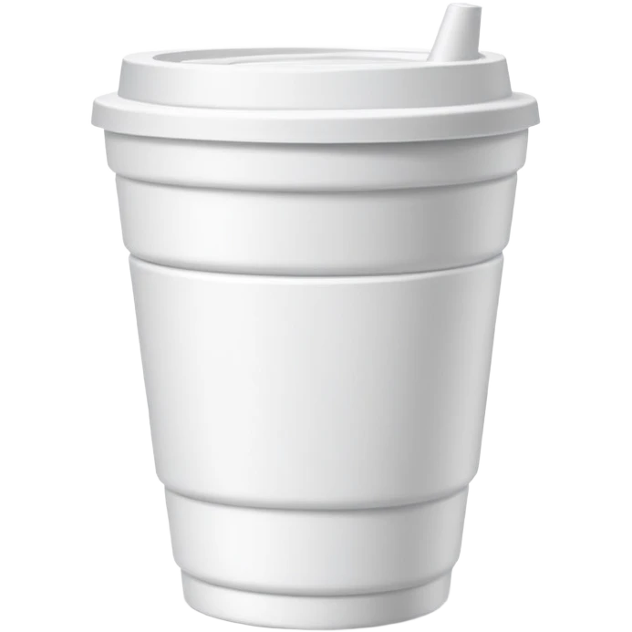 one styrofoam cup stacked inside another styrofoam cup emoji