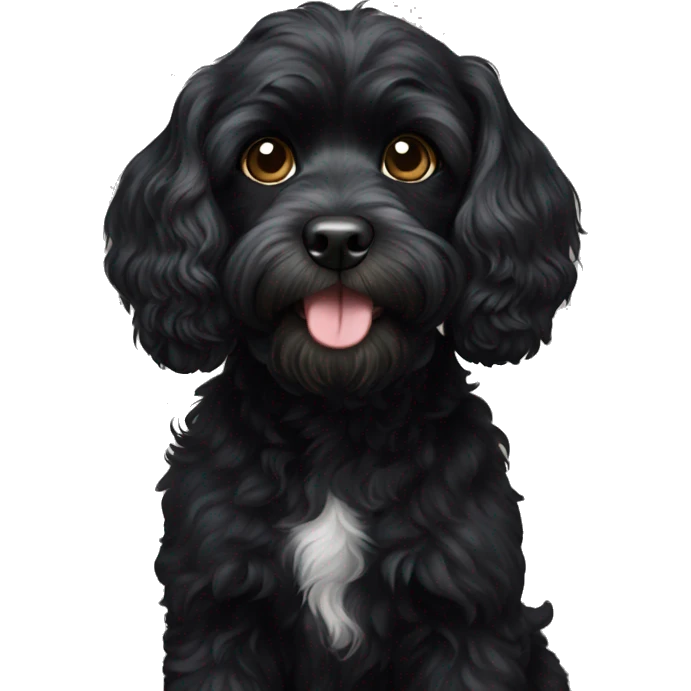 Black cavoodle emoji