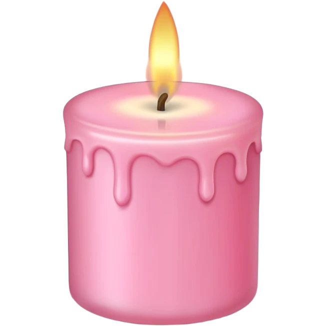 Natural Scented Candle, pink pastel emoji
