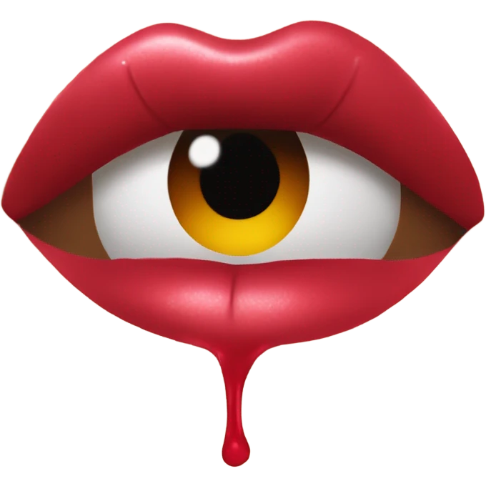 lipstick stain on cheek  emoji
