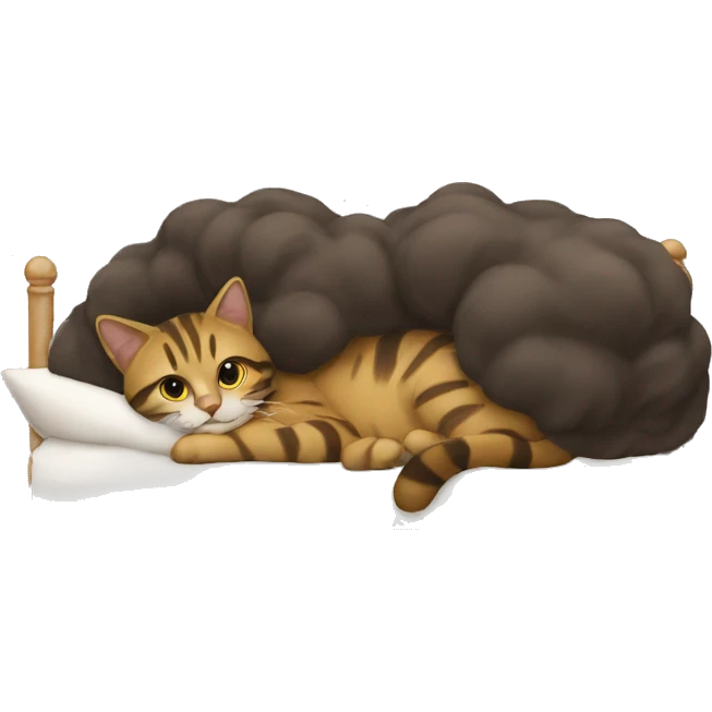 Chat sur le lit  emoji