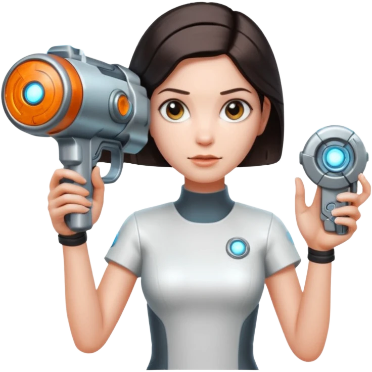 Chell portal gun emoji
