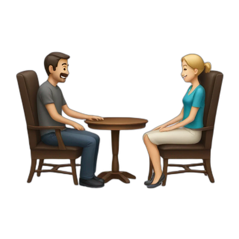 two people talking on the chair emoji