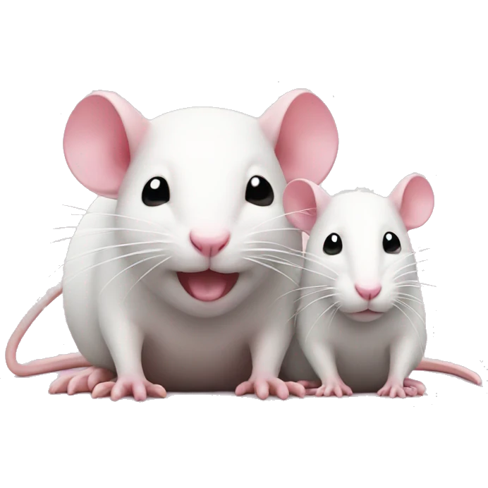 pink rat with white rat emoji
