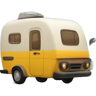 at home on wheels going to the mountains emoji