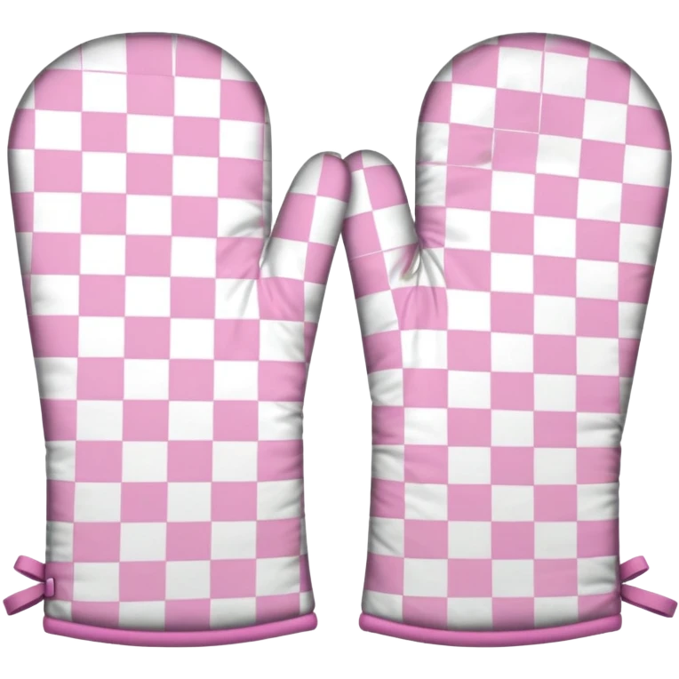 pink gingham oven mitts emoji