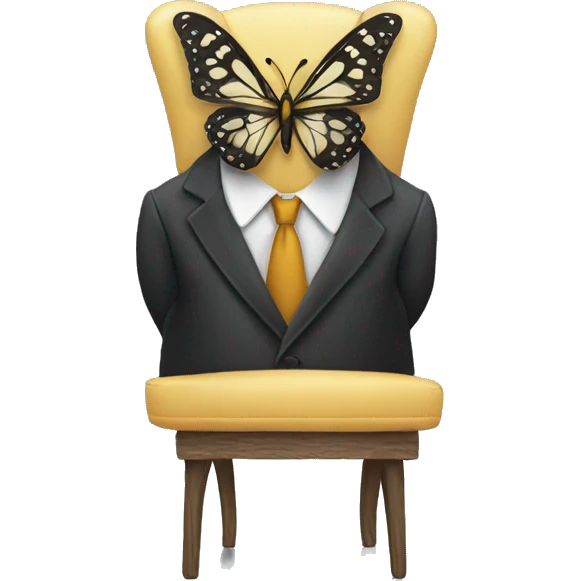 Butterfly in suit emoji