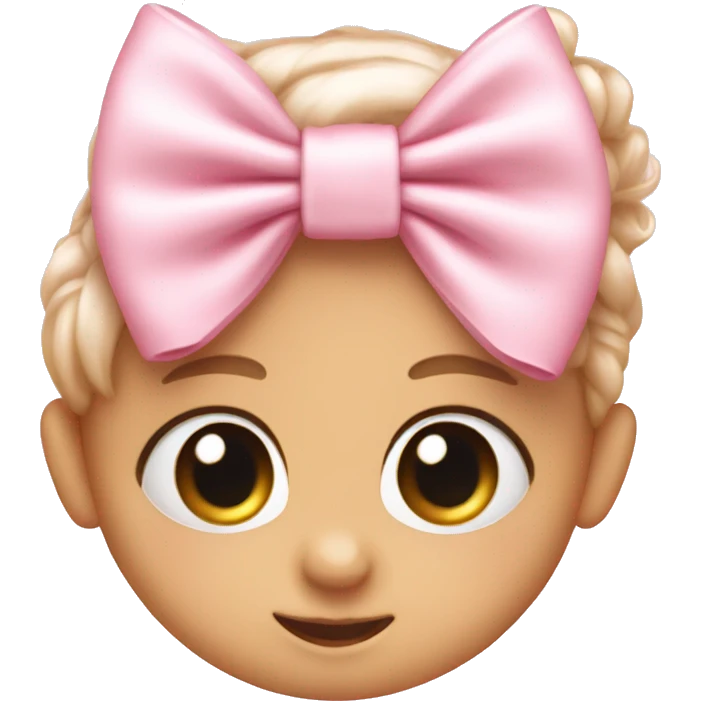 Baby pink bow emoji