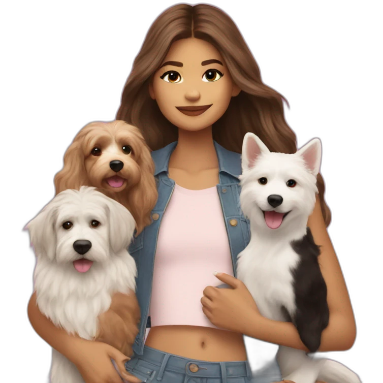 ZENDAYA WITH PETS emoji