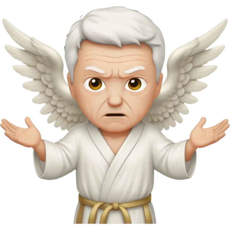 No real face angry older white male Italian animated angel I don't want a real face emoji