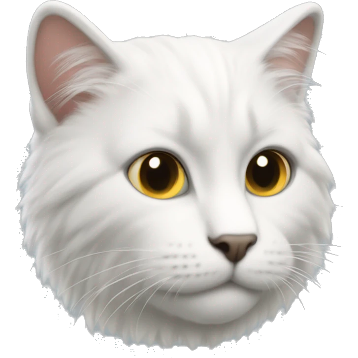 gato blanco peludo emoji