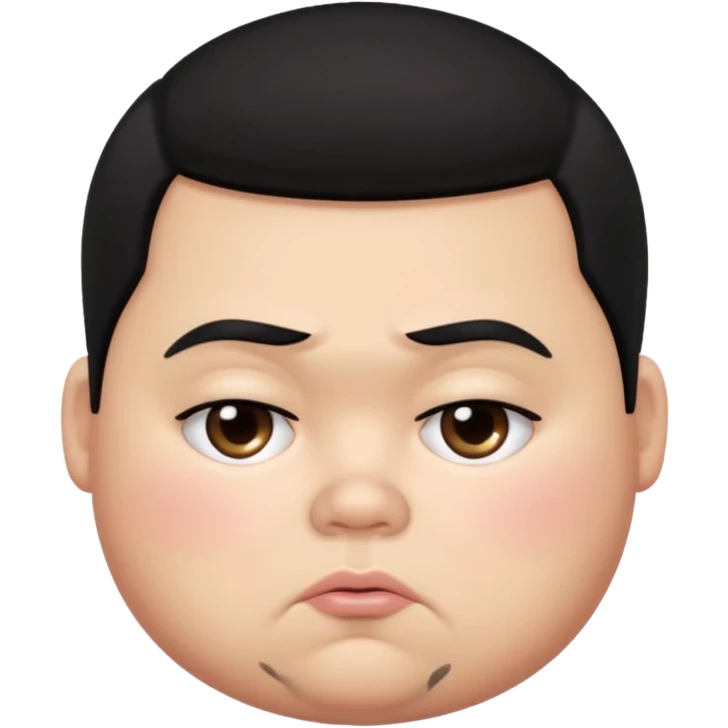 a fat pretty bratz boy with black hair looking sad emoji