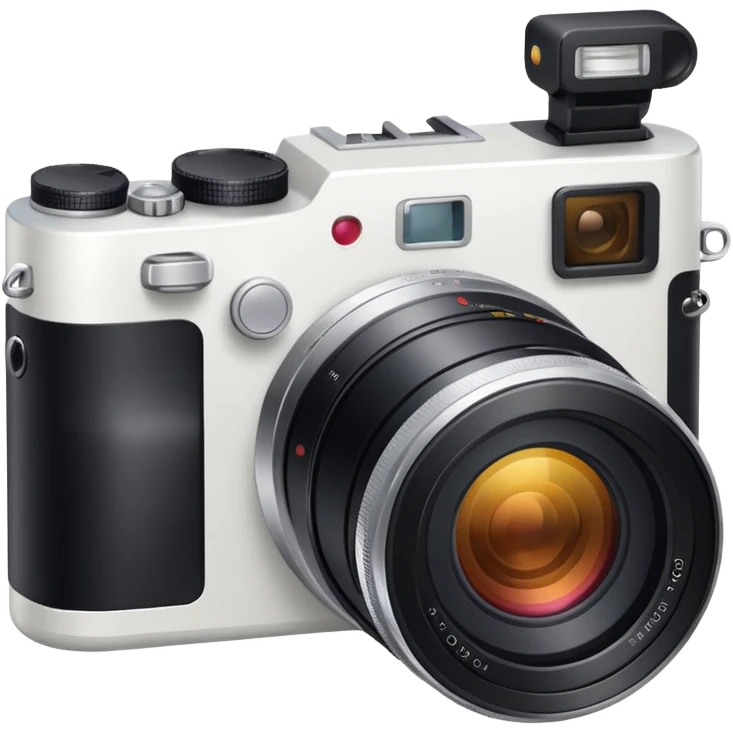 Mirrorless white camera
 emoji