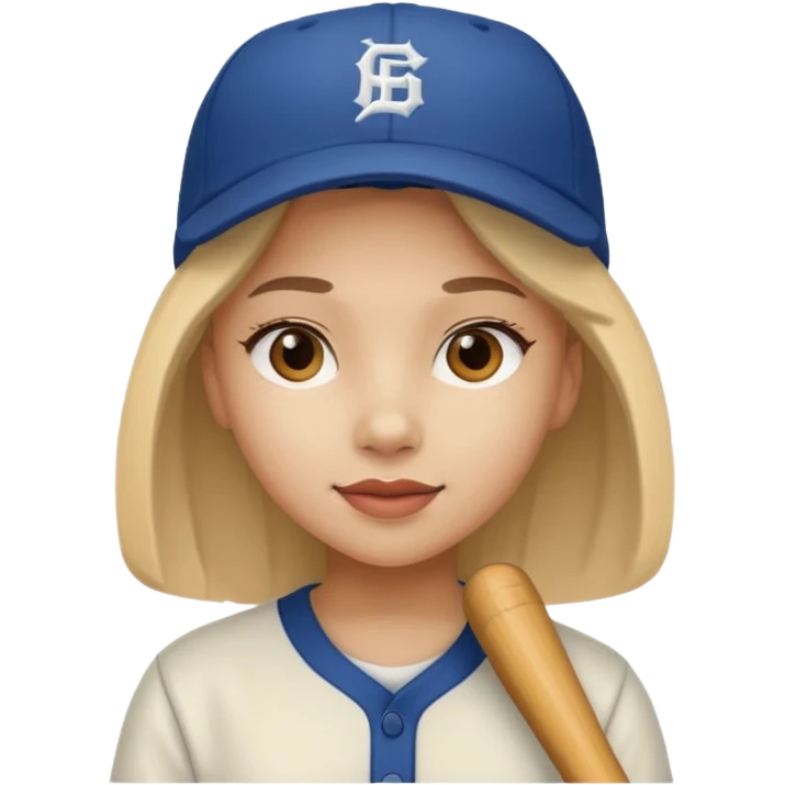 baseball hatted girl emoji