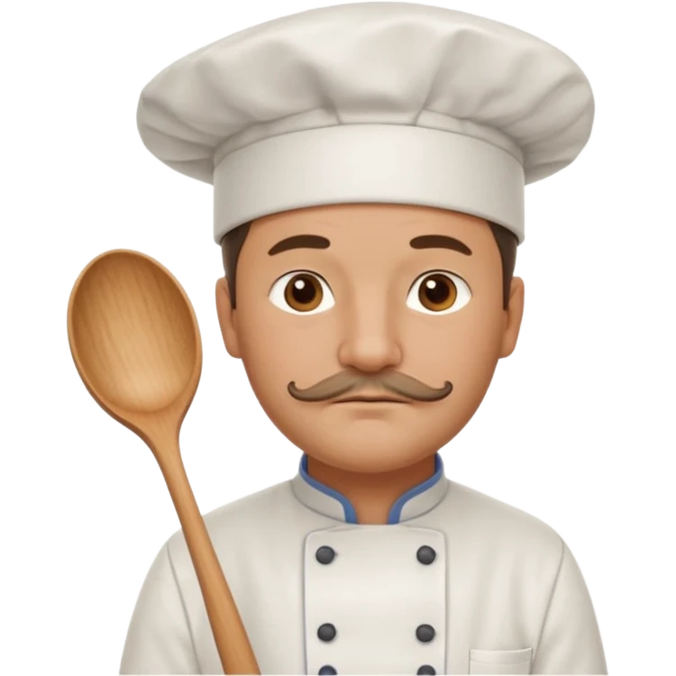 Est-ce que tu peux me faire un chef cuistot qui ressemble à Philippe Etchebest et qui est devant un restaurant?  emoji