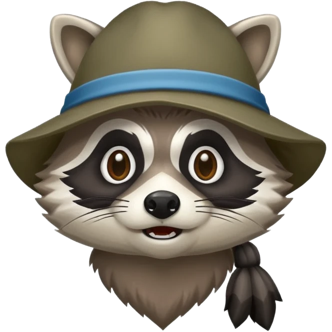 Aggressive Raccoon bandit with Bernie hat emoji