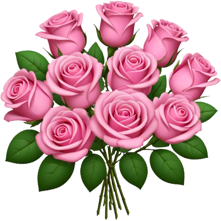 Bouquet of pink roses  emoji