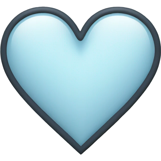 very light pale blue heart shape emoji