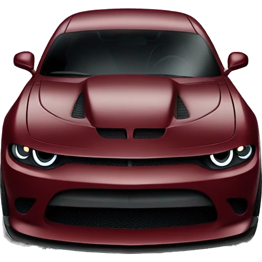 very dark red almost black hellcat car emoji