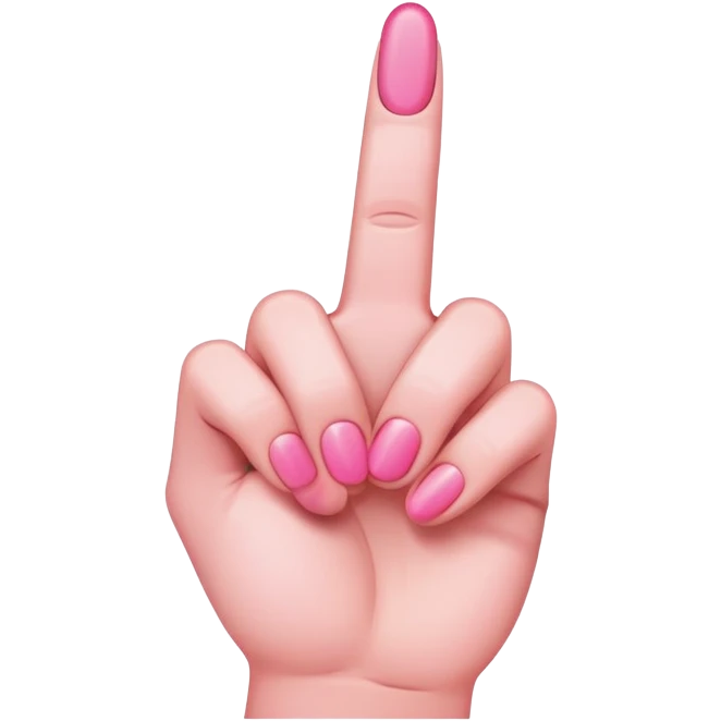 pink middle finger emoji