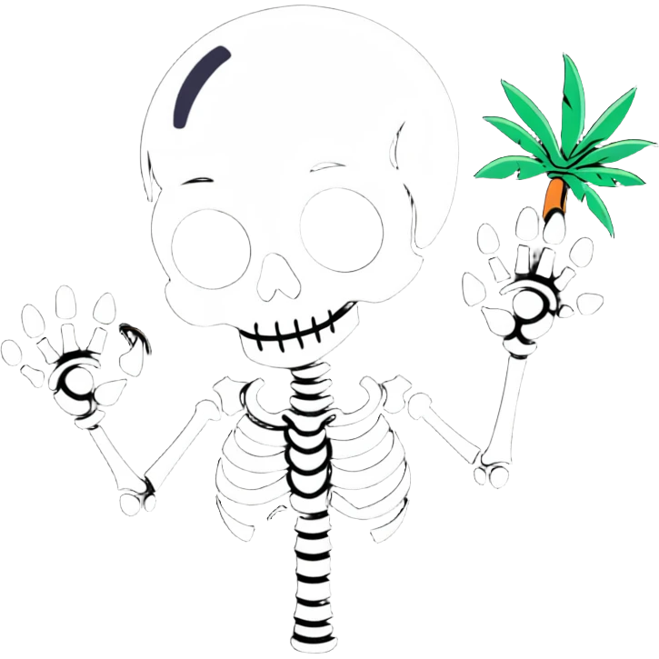 skeleton palm emoji