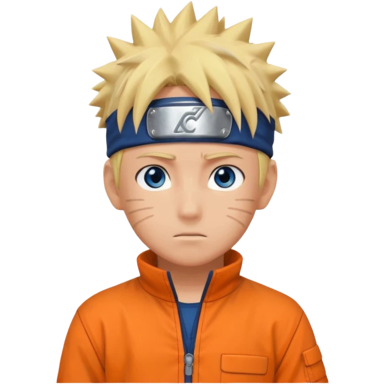 Naruto Anime style boy head emoji