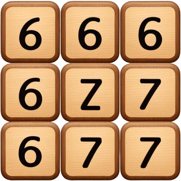 Blocks saying "6" and "7" in this order: "6" "7" emoji