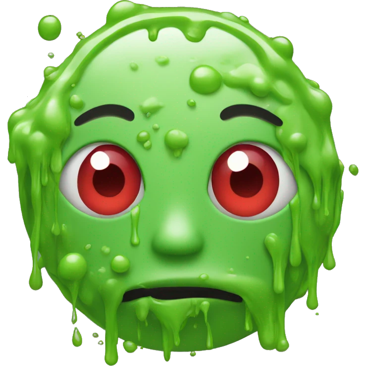 person covered in slime with red eyes  emoji