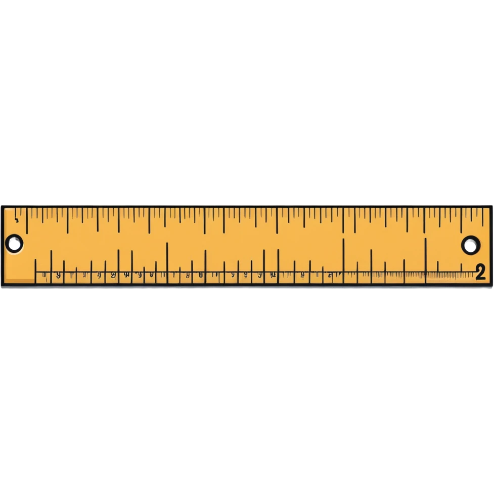 wooden ruler with inch markings emoji