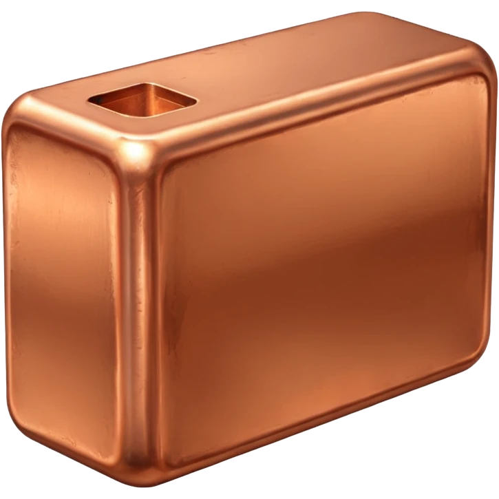 copper ingot, shiny metallic look, minimal details emoji