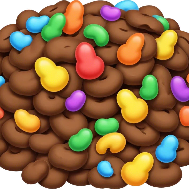 Rainbow poop mix emoji