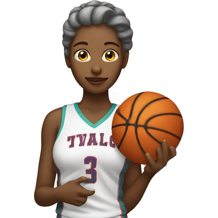 woman holding basketball emoji