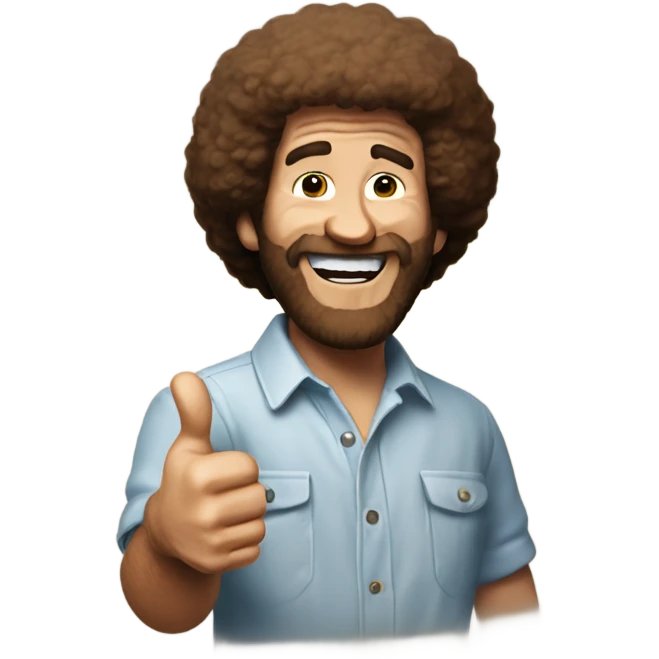 bob ross with thumbs up emoji