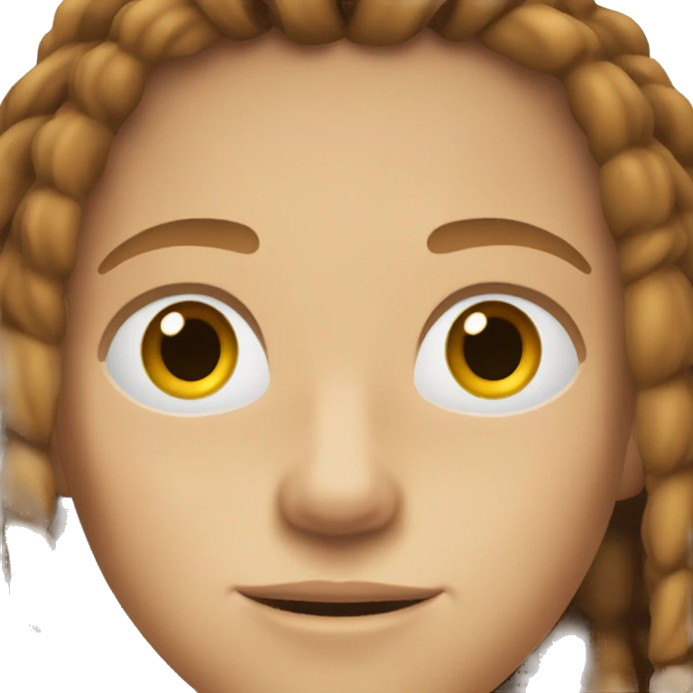 A 12 year old boy with brown eyes and ginger like brown hair with small (but not really small) dreads  emoji
