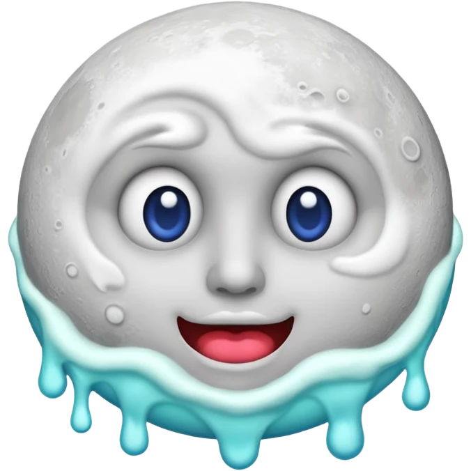 moon covered in potion foam panic face emoji