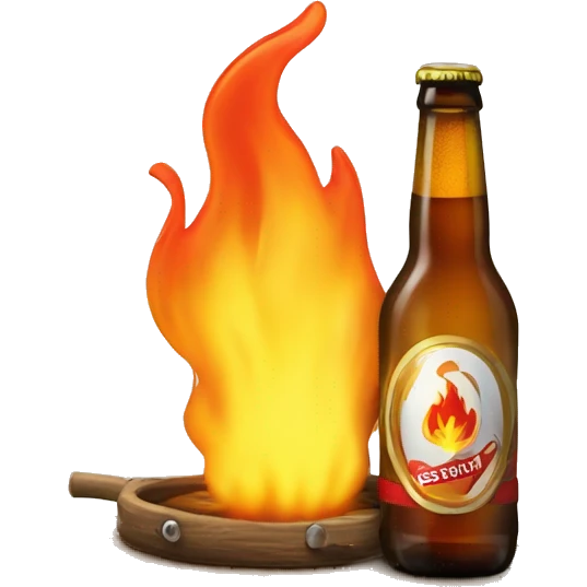 Flamme mit Bier  emoji