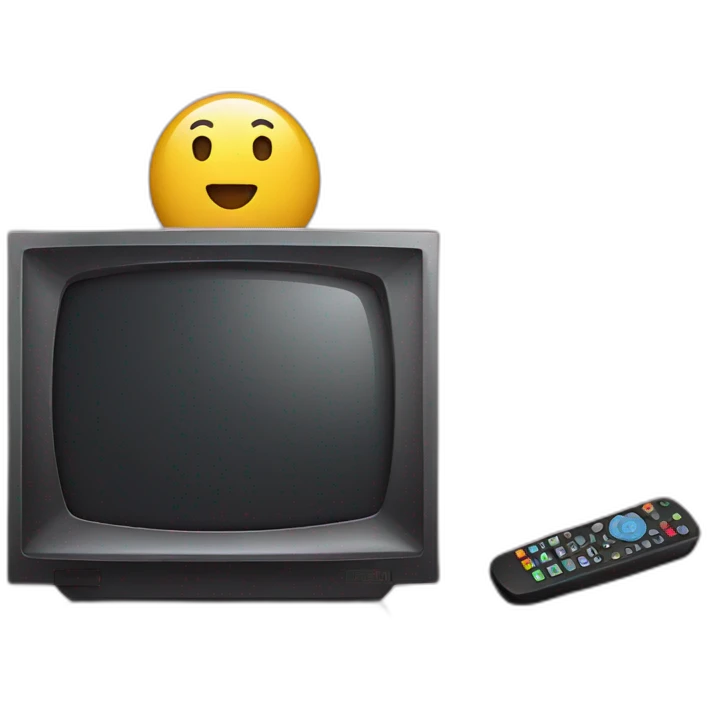 remote box controlling a tv emoji